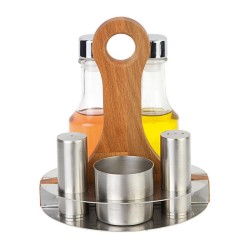 Biradlı GRV-824 Oil and Salt Shaker Set, 5 pcs - Biradlı