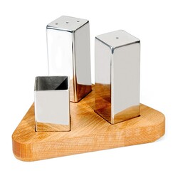Biradlı GRV-90 Square Salt Shaker Set, 3 pcs - Biradlı