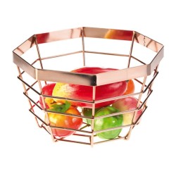 Biradlı HW168 Wire Fruit Presentation Bowl, 23x14 cm, Copper - Biradlı