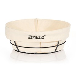 Biradlı HW179B Round Cloth Bread Basket, 23x23 cm, Black - Biradlı