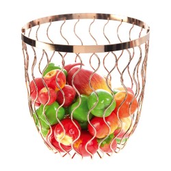 Biradlı HW185 Wire Fruit Presentation Bowl, 25x26 cm, Copper - Biradlı