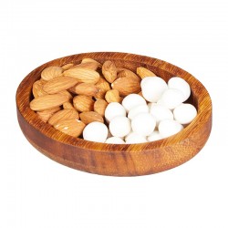 Biradlı GRV-1858 Iroko Ahşap Çerezlik, 12x10 cm - Biradlı