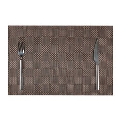 Biradlı BRD-877 Kare Desenli PVC Amerikan Servis, 30x45 cm, Kahverengi - Biradlı