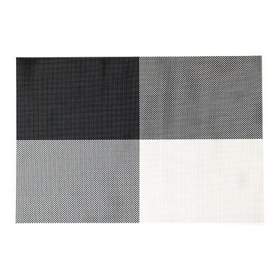 Biradlı BRD-021 Kareli PVC Amerikan Servis, 30x45 cm, Siyah - 1
