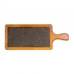Biradlı GRV-1847 Kulplu Bazaltlı Steak Ahşap Sunum Tahtası, 45x18 cm - Biradlı