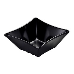 Biradlı BRD-516603 Minimal Melamin Kare Sunum Tabağı, 8x8x3.5 cm, Siyah - Biradlı