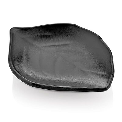 Biradlı 14027B Minimal Yaprak Sunum Tabağı, 11.4x8.6x2 cm, Siyah - 1