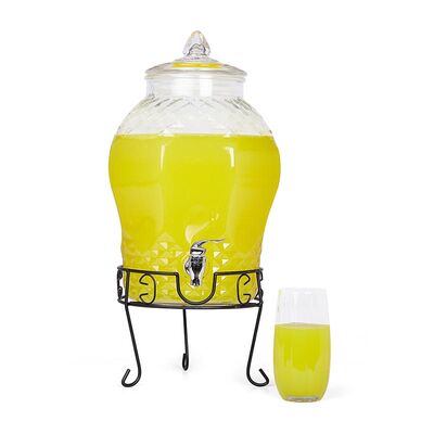 Biradlı GRV-0011 Musluklu Cam Şerbetlik, 10 L - 1