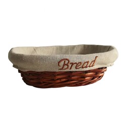 Biradlı GRV-900 Oval Bezli Ekmek Sepeti, 24x17x7 cm - Biradlı