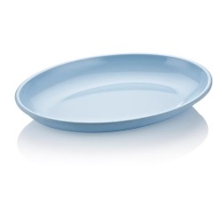 Biradlı FTS-1957 Oval Melamin Sunum Tabağı, 48x35 cm, Mavi - Biradlı