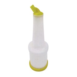 Biradlı PBA1-LTS Sauce and Cocktail Syrup Pourer, 1 L, Yellow - Biradlı