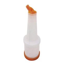 Biradlı PBA1-LTT Sauce and Cocktail Syrup Pourer, 1 L, Orange - Biradlı