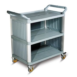 Biradlı BRD-53 Plastik Servis Arabası, 520x960x1070 mm, Gri - Biradlı