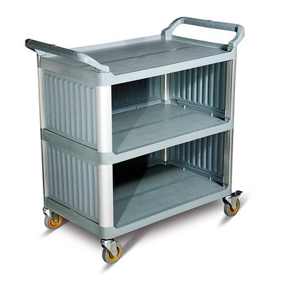 Biradlı BRD-53 Plastik Servis Arabası, 520x960x1070 mm, Gri - 1
