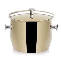 Biradlı Steel Ice Bucket, 13.5x10 cm, Gold - Biradlı