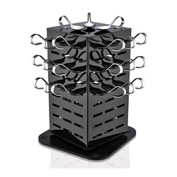 Biradlı GRV-SKS84 Sunum Kaşığı Standı, 84 Adet Kapasiteli, 21x21x40 cm, Siyah - Biradlı