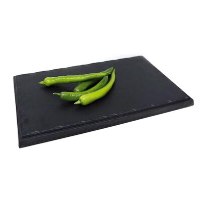 Biradlı BRD-16924 Tarako Dikdörtgen Sunum Tepsisi, 42x34x3 cm, Siyah - 1