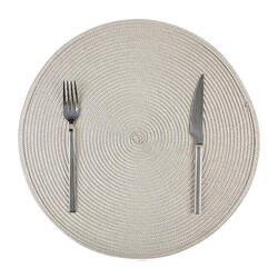 Biradlı BRD-1841 Yuvarlak PVC Amerikan Servis, 38 cm, Gri - Biradlı