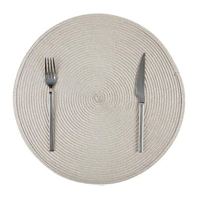 Biradlı BRD-1841 Yuvarlak PVC Amerikan Servis, 38 cm, Gri - 1