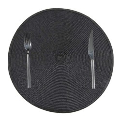 Biradlı BRD-1838 Yuvarlak PVC Amerikan Servis, 38 cm, Siyah - Biradlı