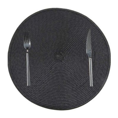 Biradlı BRD-1838 Yuvarlak PVC Amerikan Servis, 38 cm, Siyah - 1