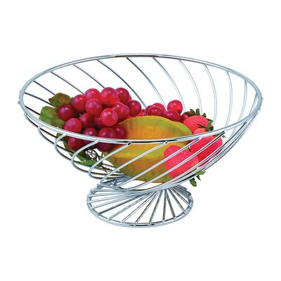 Biradlı GRV-522 Yuvarlak Tel Meyvelik, 30x14x16 cm - 1