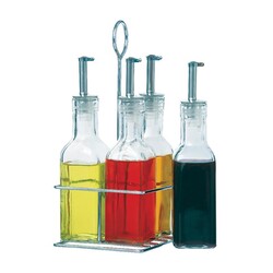 Biradlı ZD360D Oil and Vinegar Holder Set, 4 Piece, 130 cc - Biradlı