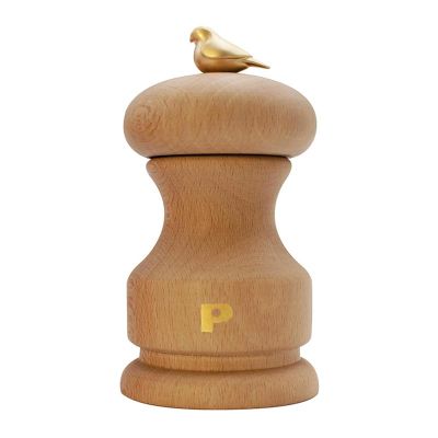 Bisetti Bird Karabiber Değirmeni, 11 cm, Doğal Ahşap - 1