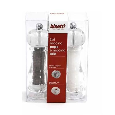 Bisetti Capri Tuz ve Akrilik Karabiber Değirmen Seti, 16.5 cm - 2