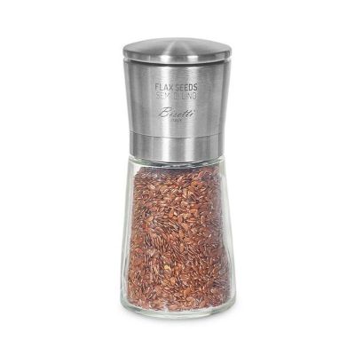 Bisetti La Spezia Çelik Topuzlu Cam Keten Tohumu Öğütücü, 14.5 cm - 1