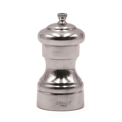 Bisetti Messina Kalay Kaplı Karabiber Değirmeni, 10 cm, Doğal Ahşap - 1