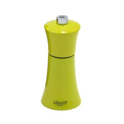 Bisetti Verona Karabiber Değirmeni, 13 cm, Doğal Ahşap, Açık Yeşil - 1