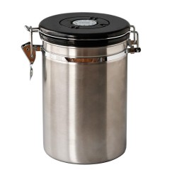 Black Goat Coffee Storage Container with Valve, 1.5 L - Black Goat