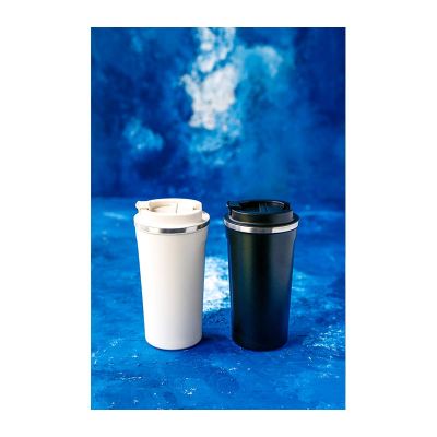 Black Goat M3 Çift Cidarlı Termos Mug, 500 ml, Beyaz - 3