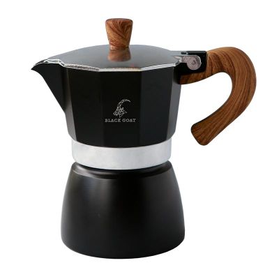 Black Goat Moka Pot, 3 Cup, Black - Black Goat