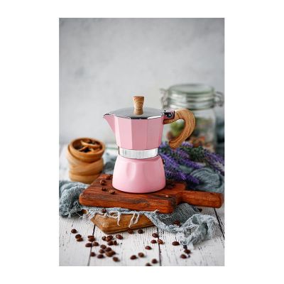 Black Goat Moka Pot, 3 Cup, Pink - Black Goat