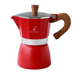 Black Goat Moka Pot, 3 Cup, Red - Black Goat