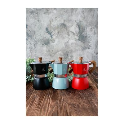 Black Goat Moka Pot, 3 Cup, Siyah - 3