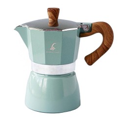 Black Goat Moka Pot, 3 Cup, Turquoise - 1