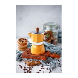 Black Goat Moka Pot, 3 Cup, Yellow - Black Goat (1)