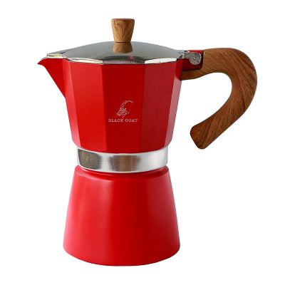 Black Goat Moka Pot, 6 Cup, Kırmızı - Black Goat