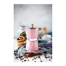 Black Goat إبريق موكا، 6 أكواب، وردي - Black Goat (1)