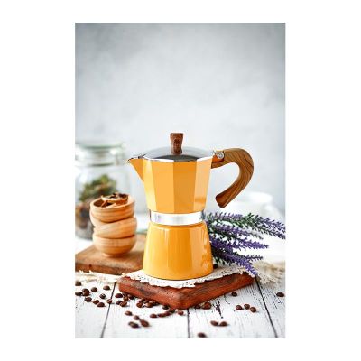 Black Goat Moka Pot, 6 Cup, Sarı - Black Goat