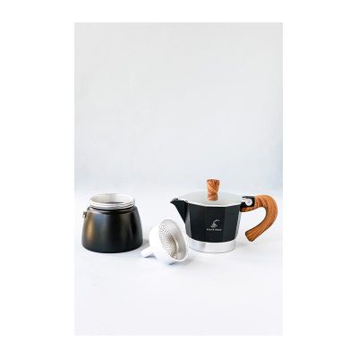 Black Goat Moka Pot, 6 Cup, Siyah - Black Goat