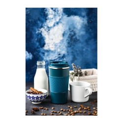 Black Goat Thermos Mug, 500 ml, Blue - 2
