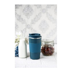 Black Goat Thermos Mug, 500 ml, Blue - 4