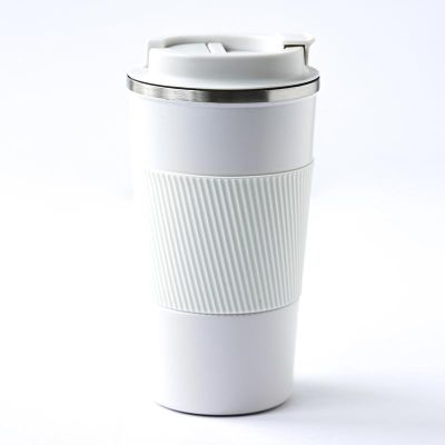 Black Goat Thermos Mug, 500 ml, White - Black Goat