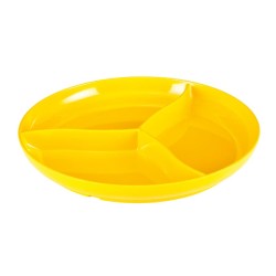 Zicco K-5347 Bölmeli Melamin Teşhir Tabağı, 39x5 cm, Sarı - Zicco