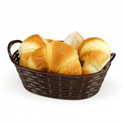 Bora Plastik Bread Basket, Straw Patterned, Oval, 24 cm - Bora Plastik