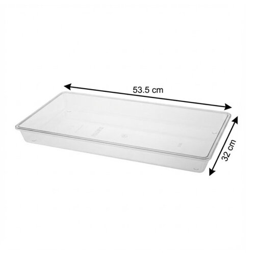 Bora Plastik Cake Pan Bottom Tray, Rectangular, Large, Polycarbonate - 2